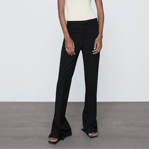 Zara Pants With Vented Hem